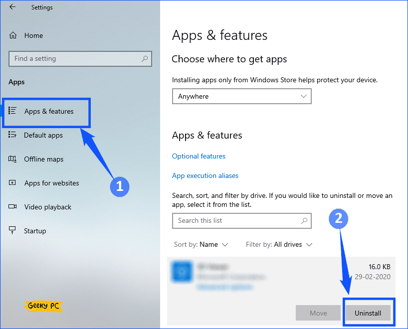 Windows Apps Uninstall