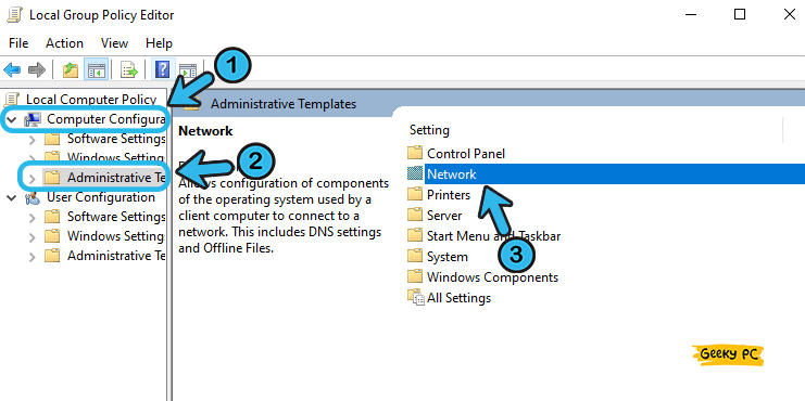 Administrative Templates in Local Computer Policy
