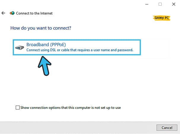 Connect Broadband (PPPoE)