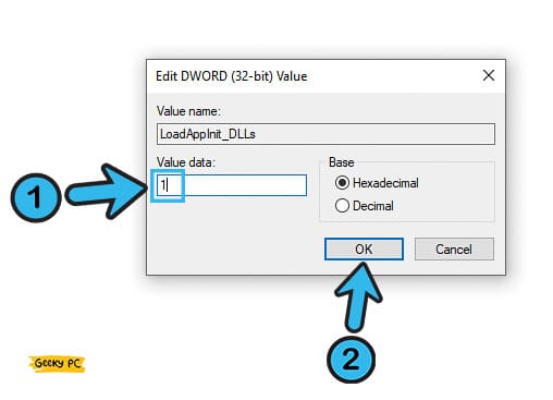 Edit LoadAppInit_DLLs Value