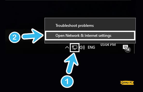 Open Network & Internet Settings
