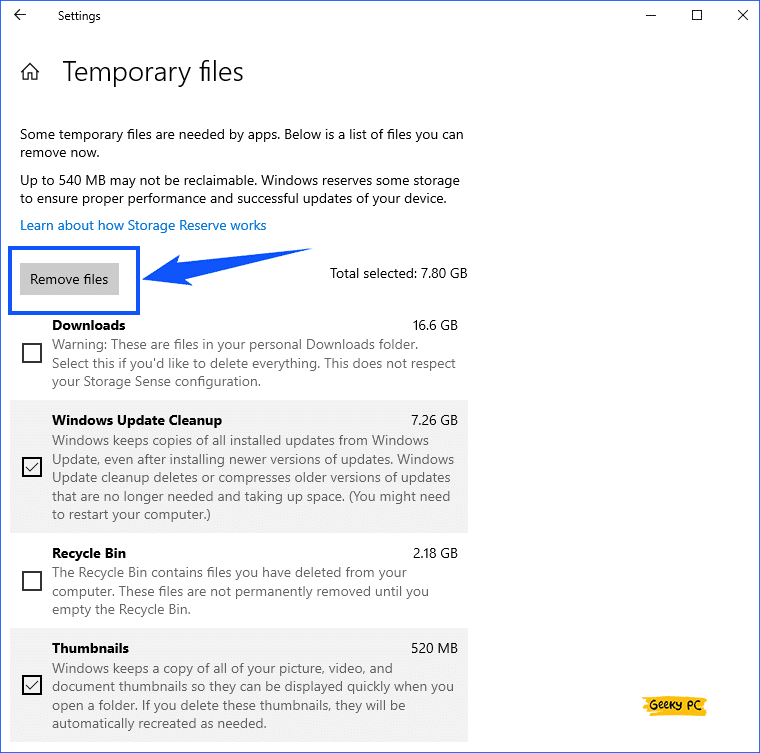 Temporary Files Removing